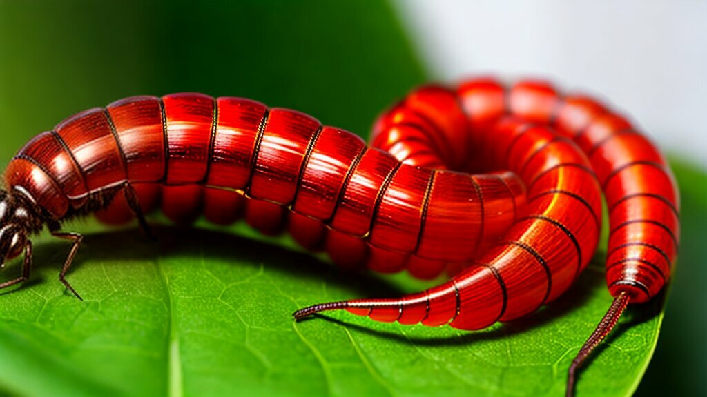 Centipede making web