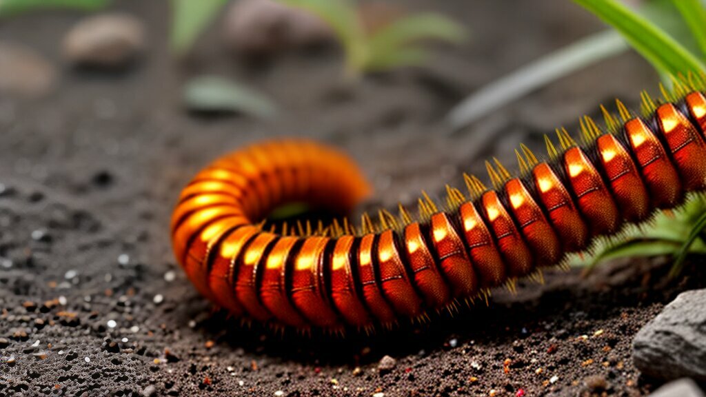 centipede in soil