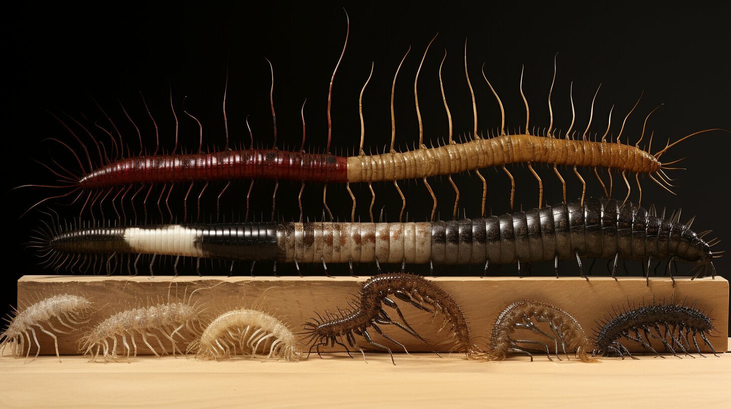 centipedes size comparison