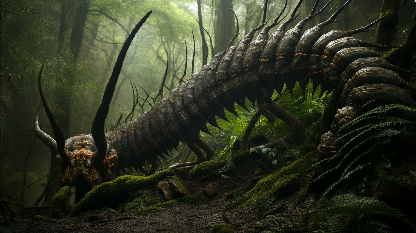 how big were centipedes in prehistoric times