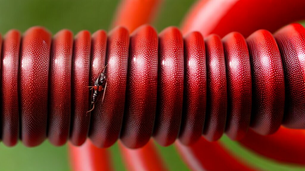 red garden millipede